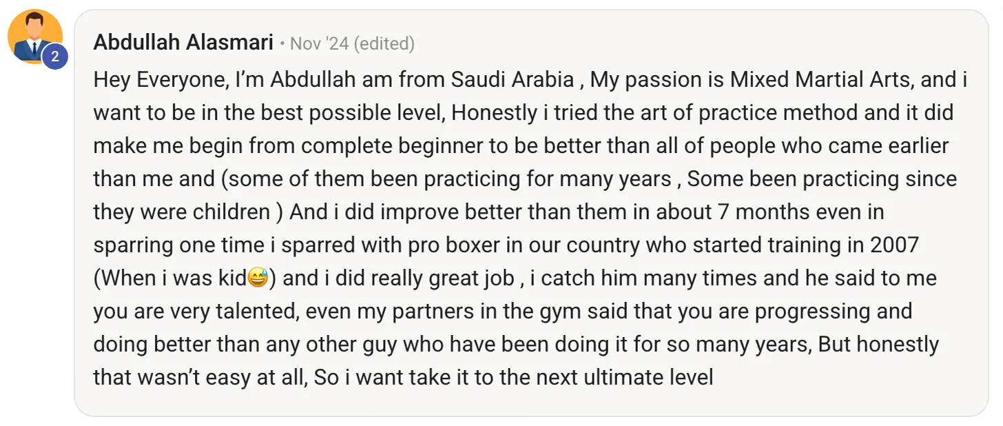 Abdullah Alasmari community testimonial
