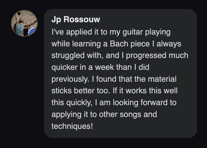 Practitioner testimonial
