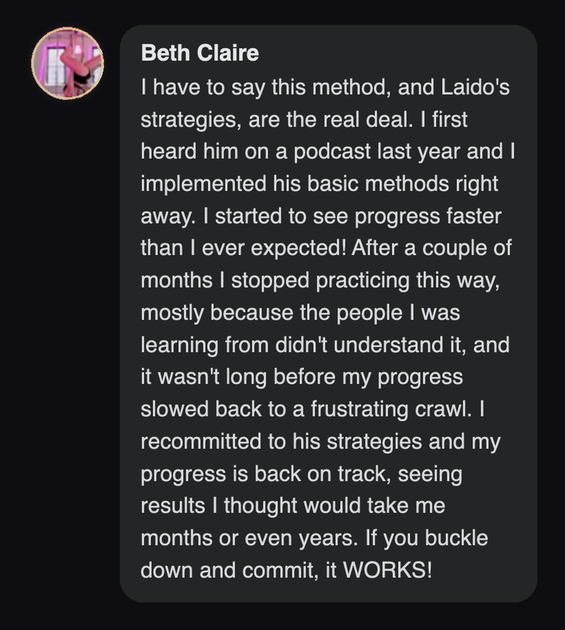 Practitioner testimonial