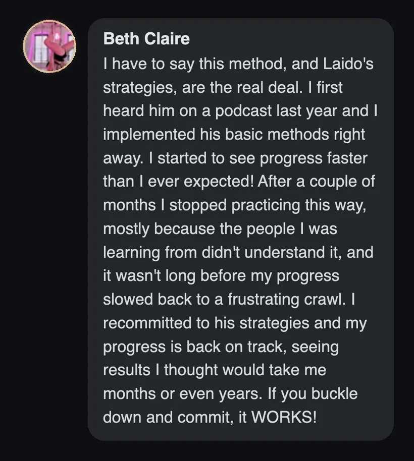 Practitioner testimonial