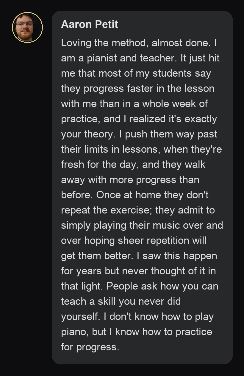 Practitioner testimonial