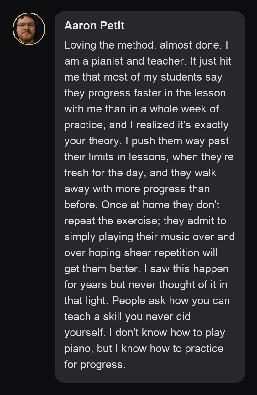Practitioner testimonial