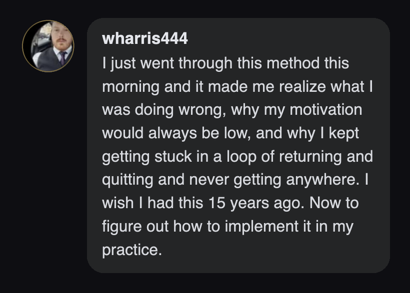 Practitioner testimonial