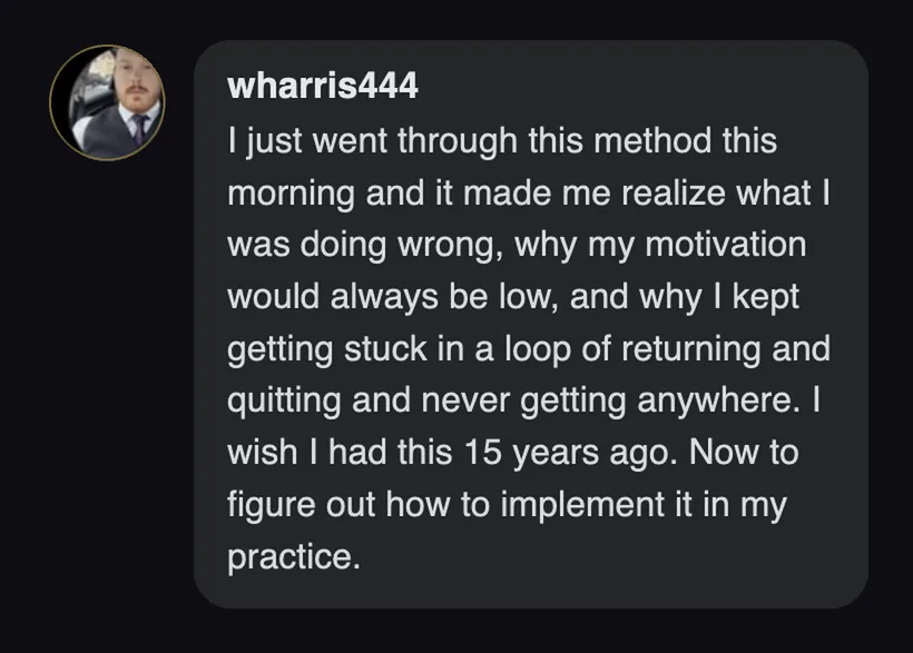 Practitioner testimonial
