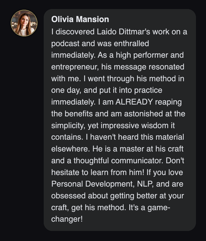 Practitioner testimonial