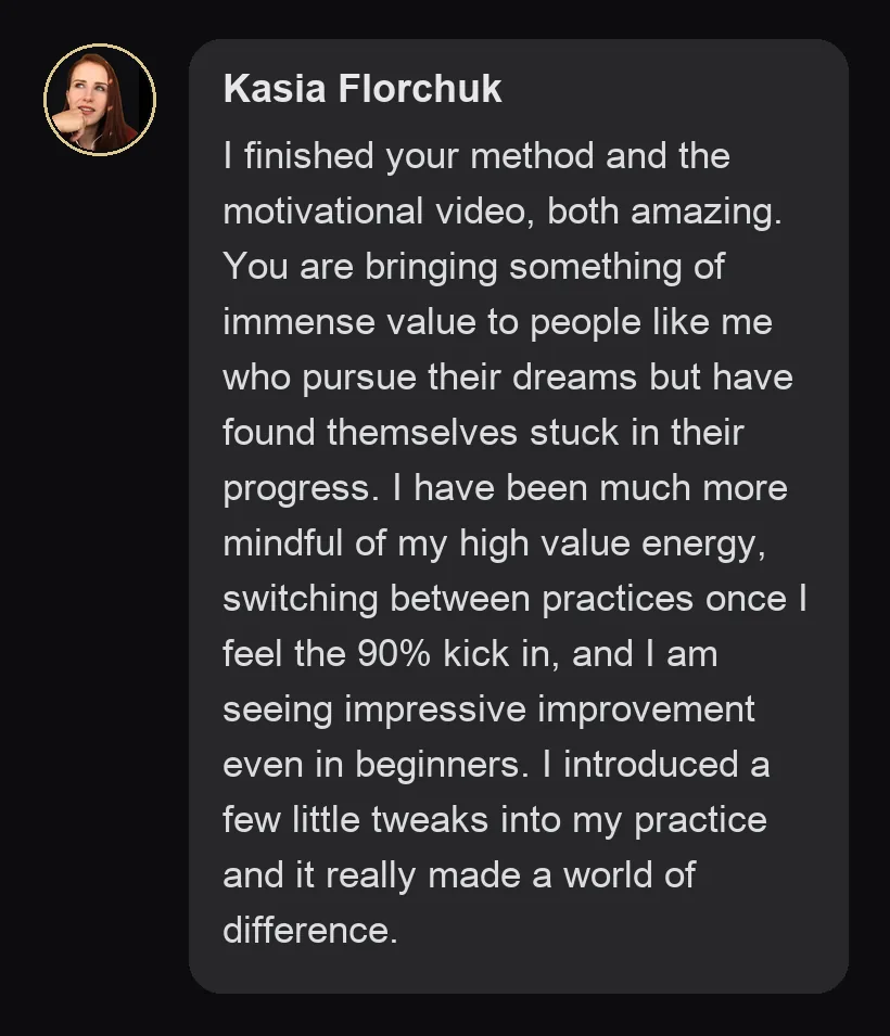 Practitioner testimonial